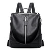 Simple Leather Backpack mochila Women Zipper Backpack Student Bag Backpack Female Large Casual Travel Bags mochila feminina sac