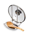 Soup Spoon Rests Stainless Steel Pan Pot Cover Lid Rack Stand Holder Organizer Storage Tools