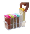 Kitchen Seasoning Bottles Boxes Jars 6Pcs/Set Plastic Spice Storage Organizer Box