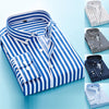 100% Cotton Oxford Mens Shirts High Quality Striped Business Casual Soft Dress Social Shirts Regular Fit Male Shirt Big Size 5XL