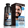 Natural long lasting 200ml permanent beard dye shampoo for menremoval white grey beard