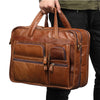 Large Men Genuine Leather Handbag Fashion Men's Functional Office Travel Messenger Bags Male 14 Inch Laptop Shoulder Bags