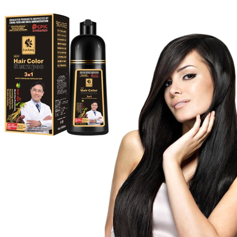 500ml Permanent Hair Shampoo Organic Natural Fast Hair Dye Plant Essence Hair Colorng Cream Cover Dye Shampoo For Women men