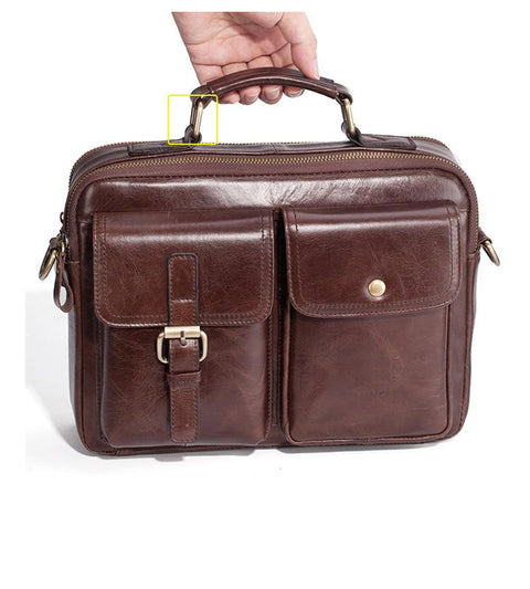 Brand New Cowhide Leather Messenger Bag Men Genuine Leather Handbag Male Travel Pad Shoulder Bag for Men Office Briefcase Totes