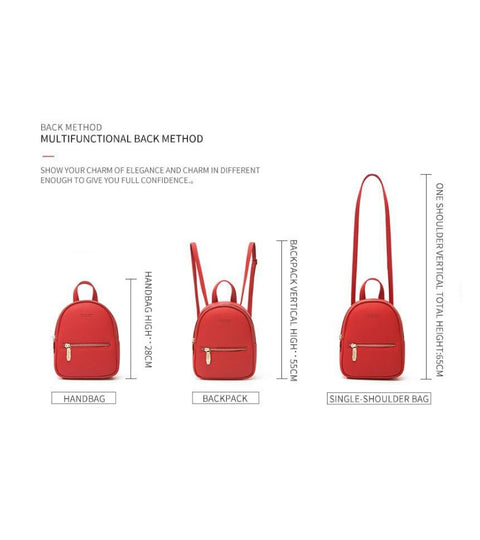 New Designer Fashion Women Backpack Mini Soft Touch Multi-Function Small Shoulder Bag
