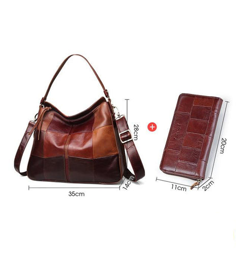 Genuine Leather  Luxury Top-handle Ladies Bucket Shoulder Designer Band Large Crossbody Bag