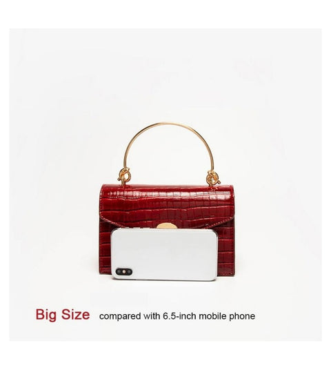 Stone pattern PU Leather Crossbody Bags For Women 2020 Mini Shoulder Bag With Metal Handle Lady Travel Handbags Totes