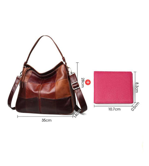 Genuine Leather  Luxury Top-handle Ladies Bucket Shoulder Designer Band Large Crossbody Bag