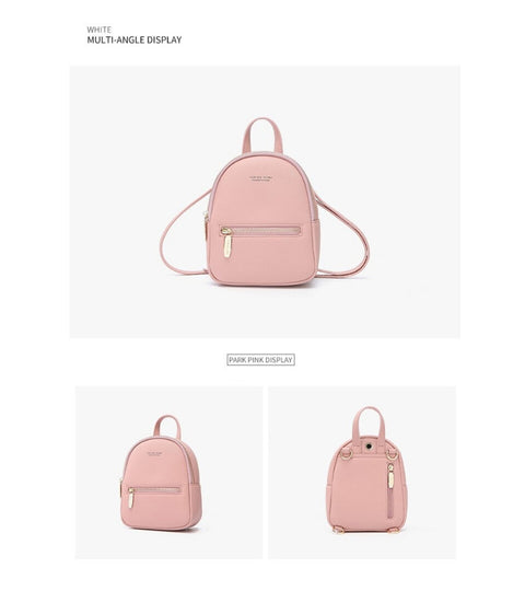 New Designer Fashion Women Backpack Mini Soft Touch Multi-Function Small Shoulder Bag