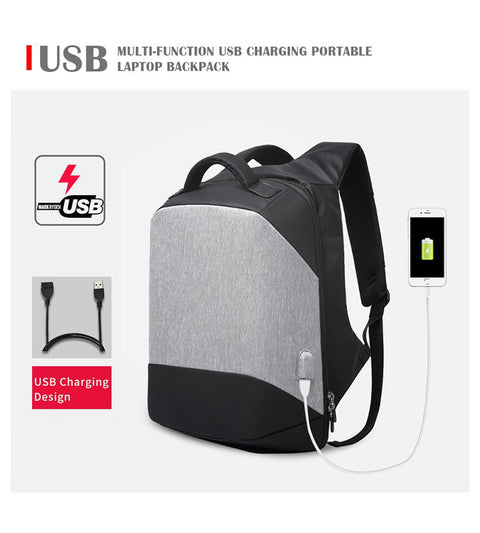 KAKA Men Backpacks USB Charge 15.6 Laptop Backpack Anti theft Waterproof Mochilas Male Women Backpack Casual Travel back bag