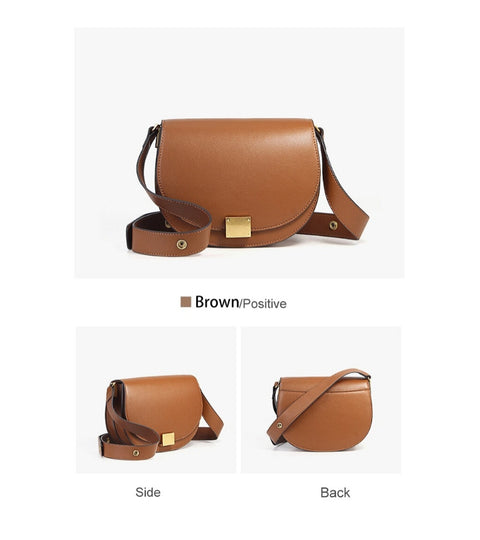 Genuine Leather Retro Women Crossbody Bag High Quality Elegant Shoulder Messenger Bags