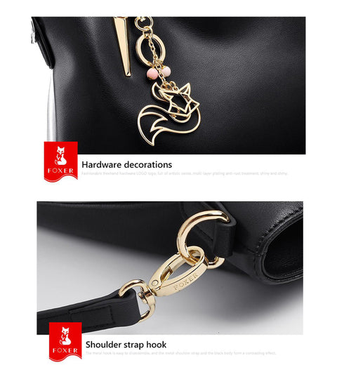 Cowhide Leather Women Handbag & Shoulder Bag Female Fashion Handbags Lady Totes Crossbody Bags