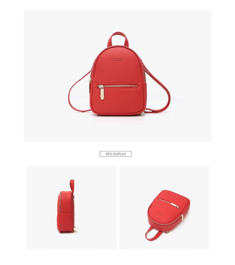 New Designer Fashion Women Backpack Mini Soft Touch Multi-Function Small Shoulder Bag