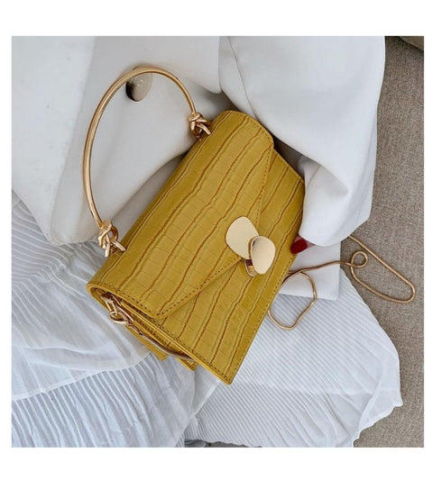 Stone pattern PU Leather Crossbody Bags For Women 2020 Mini Shoulder Bag With Metal Handle Lady Travel Handbags Totes