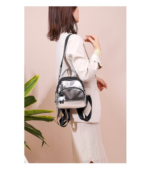New Women Backpack Female PU Leather Backpack Small Student Backpack