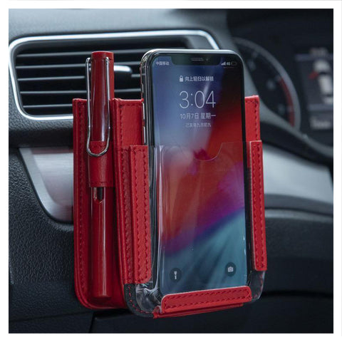 Multifunctional Car Pocket Automotive Air Vent Mobile Phone Storage Pouch Small Bag