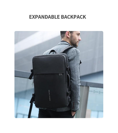 Multi-layer Space 17 inch USB Recharging Laptop Travel Male Bag Anti-thief Backpack