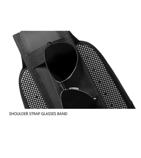 Men Chest bag for 9.7" iPad USB Charging Short Trip Messenger Bags Water Repellent Crossbody Bag