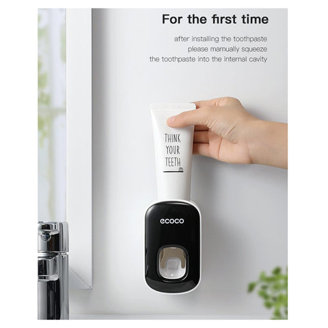 Wall Mount Automatic Toothpaste Dispenser Bathroom Accessories  Squeezer Toothbrush Holder