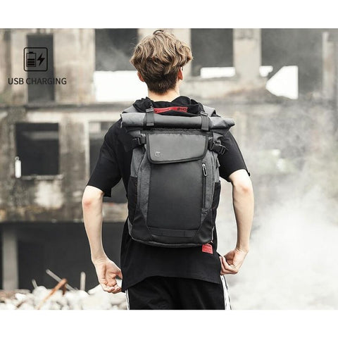 Fashion Travel Men Waterproof 15.6" Laptop Unisex Large Capacity USB Port Anti theft Backpack