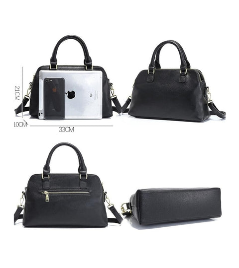 Genuine Leather Elegant Lady Tote Handbag High Quality Fashion  Shoulder Crossbody Bags