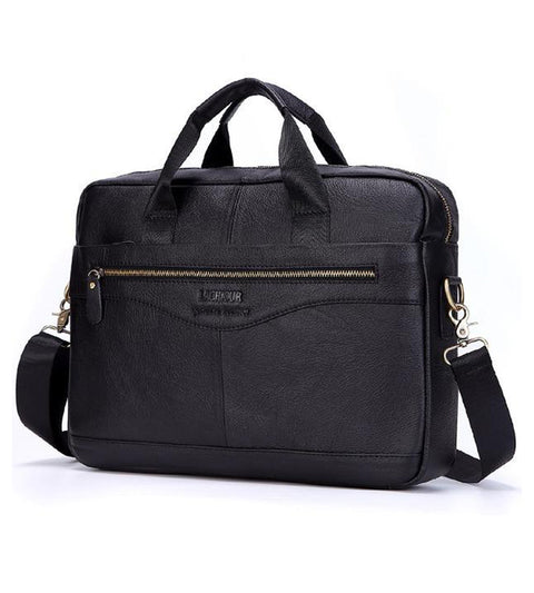 Brand Men Genuine Leather Handbags Large Leather 15" Laptop Bags Briefcases Casual Messenger Bag Business Men's Travel Bags