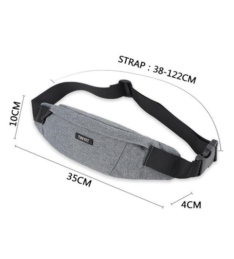 Men Waist Bag pack Purse Waterproof Canvas Travel Phone belt bag pouch Casual Bag for Belt Hip Pack