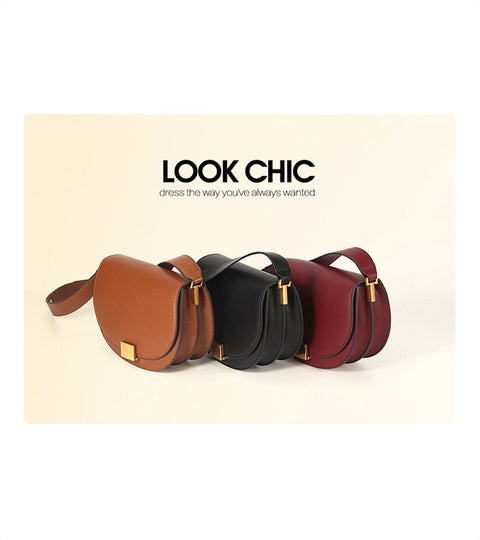 Genuine Leather Retro Women Crossbody Bag High Quality Elegant Shoulder Messenger Bags