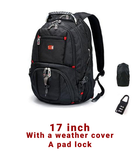 Crossten 17.3" Laptop Waterproof USB Charge Port Swiss-Style Multifunctional Backpack