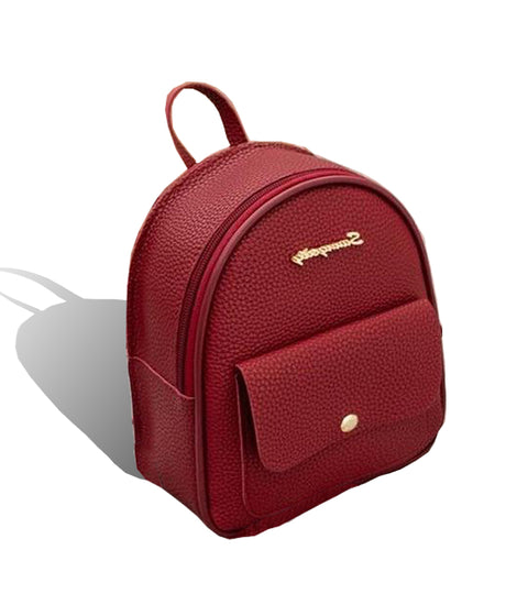 Mini Backpack Women PU Leather Shoulder Bag For Teenage Girls Kids Multi-Function Bagpack