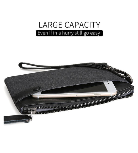 Mark Ryden New Men Wallet Large Capacity Hand Bag Cell Phone Pocket Oxford Long Wallet Men Purse Card Holder