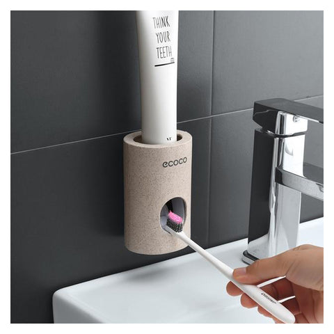Wall Mount Automatic Toothpaste Dispenser Bathroom Accessories  Squeezer Toothbrush Holder