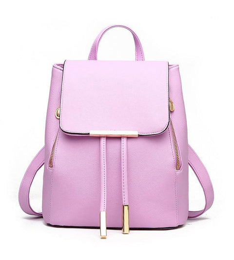 New Women Backpack PU Leather Fashion backpack Large Capacity Zipper School Bags for Teenager Girls