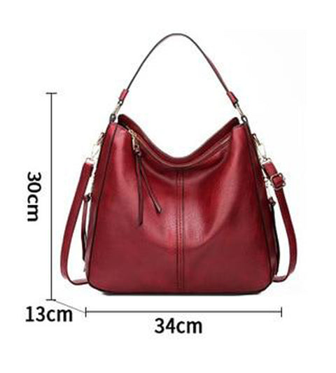 Genuine Leather  Luxury Top-handle Ladies Bucket Shoulder Designer Band Large Crossbody Bag
