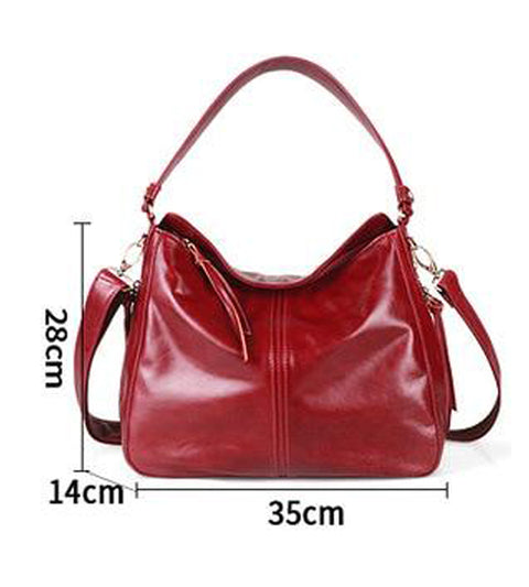 Genuine Leather  Luxury Top-handle Ladies Bucket Shoulder Designer Band Large Crossbody Bag