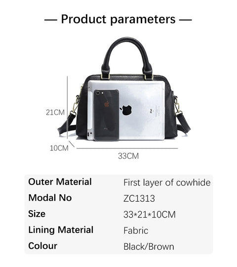 Genuine Leather Elegant Lady Tote Handbag High Quality Fashion  Shoulder Crossbody Bags