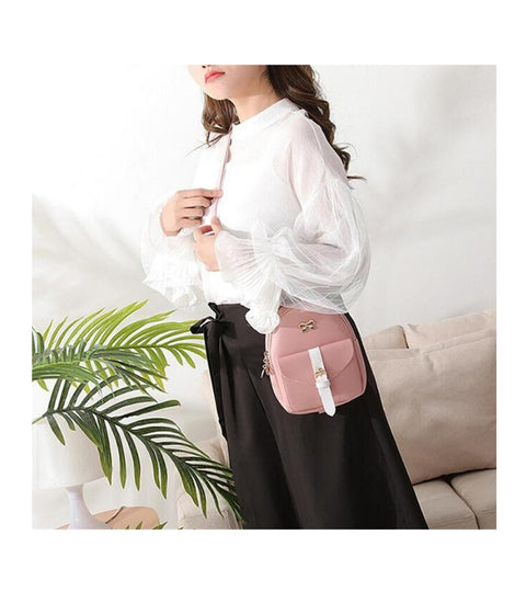 Bow Decor Double use Backpack for Women |  Leather knapSack | Shoulder Bag