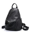 Genuine Leather Daily Casual Backpack For Women Classic Black Vintage Knapsack High Quality