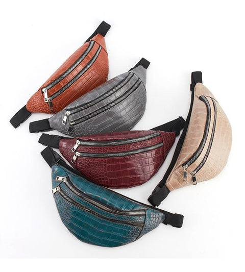belt bag waist packs for women designer brand Luxury bag High Quality crocodile women PU leather bag Fanny Pack message bag