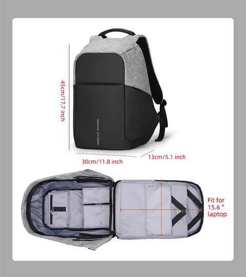 Multifunction USB charging Men 15" Laptop For Teenager Fashion Travel anti theft backpack