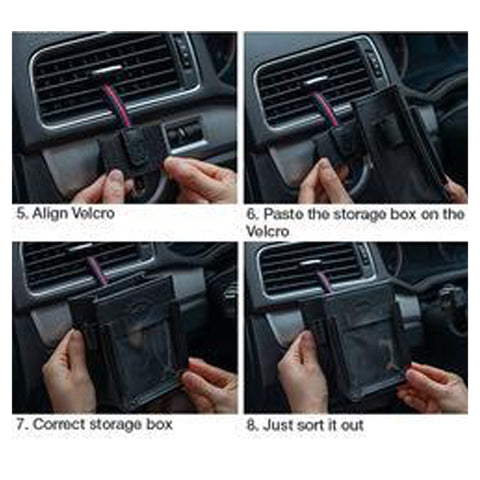 Multifunctional Car Pocket Automotive Air Vent Mobile Phone Storage Pouch Small Bag