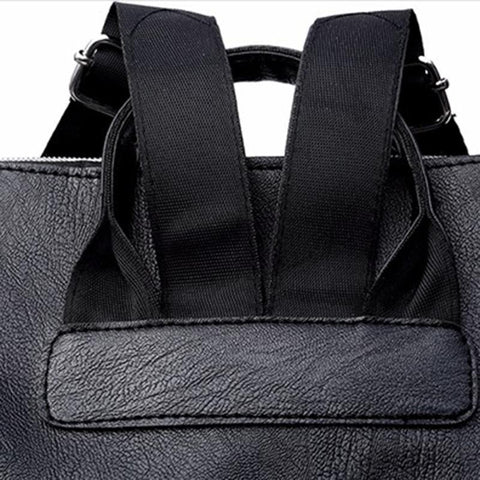 Simple Leather Backpack mochila Women Zipper Backpack Student Bag Backpack Female Large Casual Travel Bags mochila feminina sac