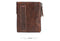 RFID Genuine Leather Wallet Men Quality Short Coin Purse Double Zippers Pocket Wallet Men's Brand Design Vintage Leather Wallets