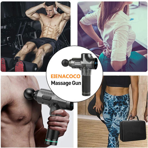 LCD Display Massage Gun Fascia Gun Sport Therapy Muscle Massager Body Relaxation Pain Relief Slimming Shaping Massager With Bag