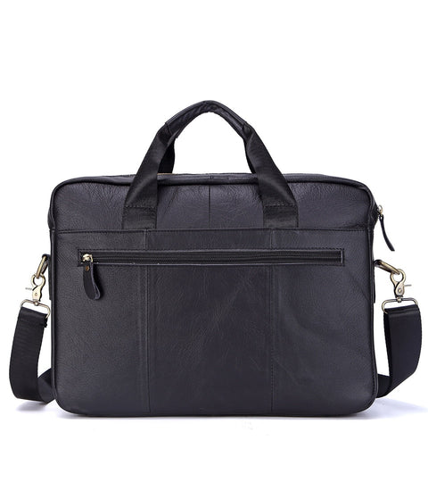 Men Genuine Leather Handbags Casual Leather Laptop Bags Male Business Travel Messenger Bags Men's Crossbody Shoulder Bag