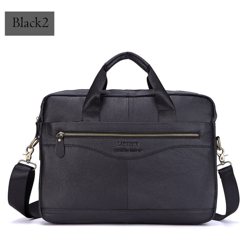 Men Genuine Leather Handbags Casual Leather Laptop Bags Male Business Travel Messenger Bags Men's Crossbody Shoulder Bag