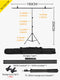 T-Shape Portable Background Backdrop Support Stand Kit 6.5ft Wide 6.5ft Tall Adjustable Photo Backdrop Stand with Spring Clamps