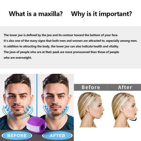 Fitness Face Masseter men facial pop n go mouth jawline Jaw Exerciser Muscle chew ball chew bite breaker training