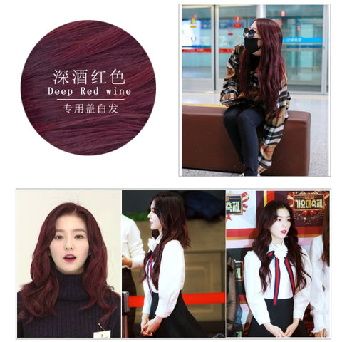 500ml Permanent Hair Shampoo Organic Natural Fast Hair Dye Plant Essence Hair Colorng Cream Cover Dye Shampoo For Women men